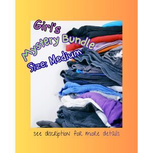 10 pc Youth Girls Mystery Clothing Box Bundle Top Pant Shorts T-Shirt sz: Medium